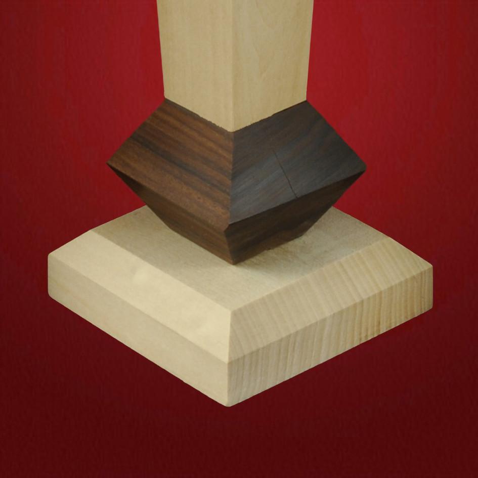 Vase mit Edelholzteil Lindenholz roh - Schnitzstube Stadlhofer Shop