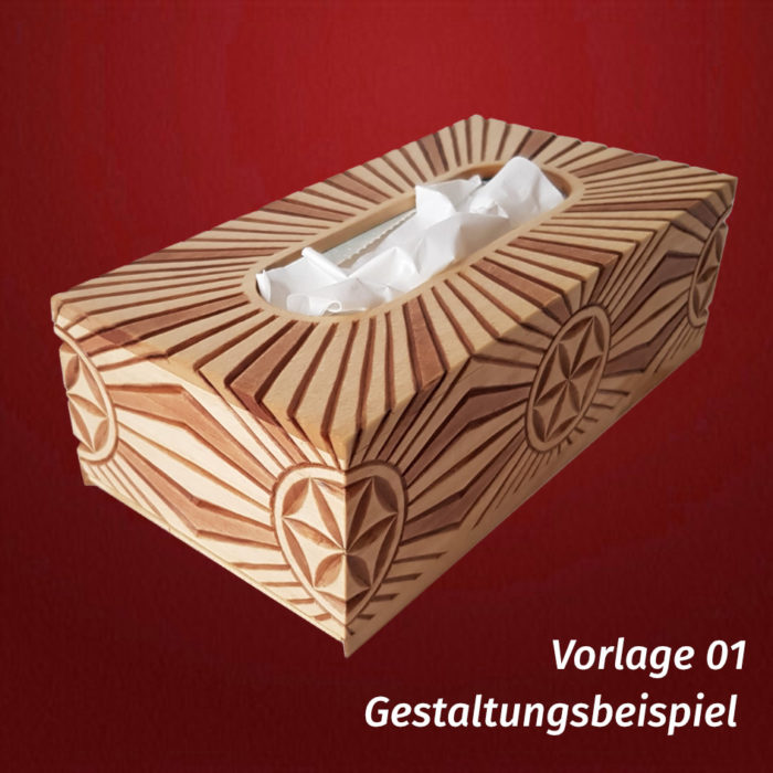 Set Taschentücherbox NEU mit Schnitzvorlage – Bild 4