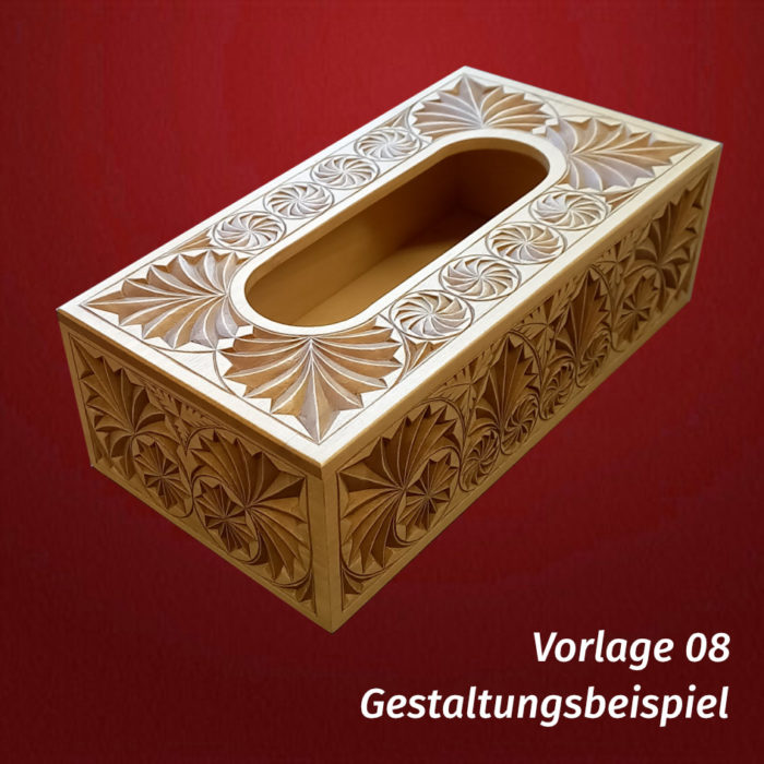 Set Taschentücherbox NEU mit Schnitzvorlage – Bild 11