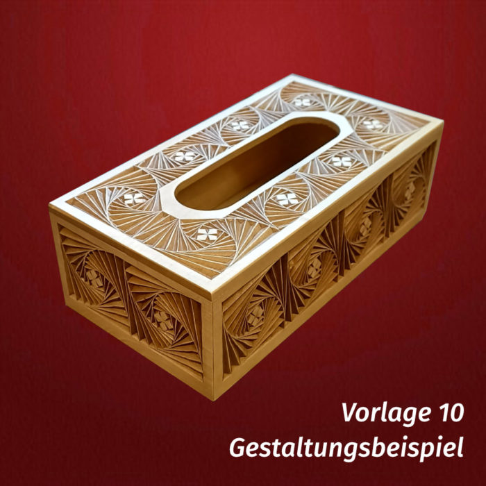 Set Taschentücherbox NEU mit Schnitzvorlage – Bild 13