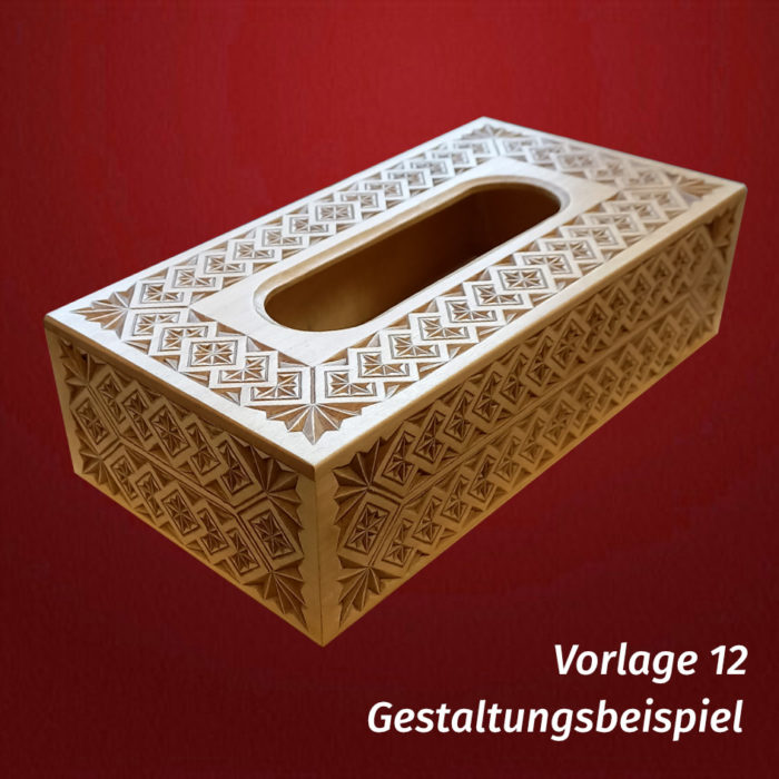Set Taschentücherbox NEU mit Schnitzvorlage – Bild 15