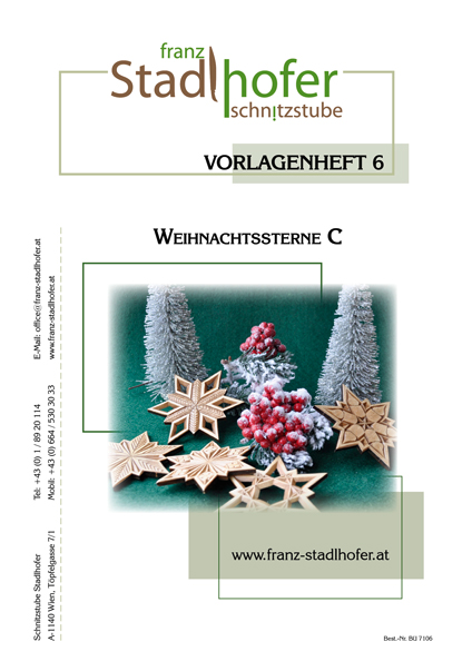 Vorlagenheft Weihnachtssterne C - Schnitzstube Stadlhofer