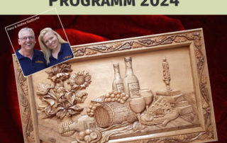 Deckblatt Kursprogramm 2024 - Schnitzstube Stadlhofer